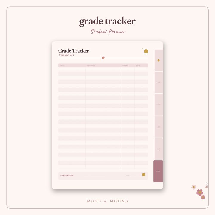 Student Planner inside pages