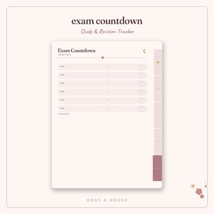 Study & Revision Tracker inside pages