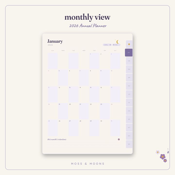 2026 Annual Planner inside pages