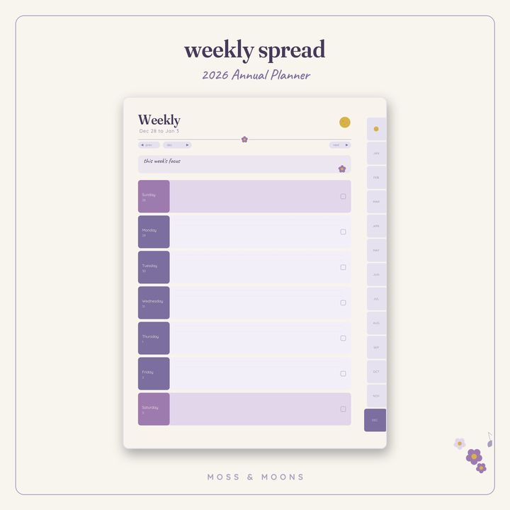 2026 Annual Planner inside pages