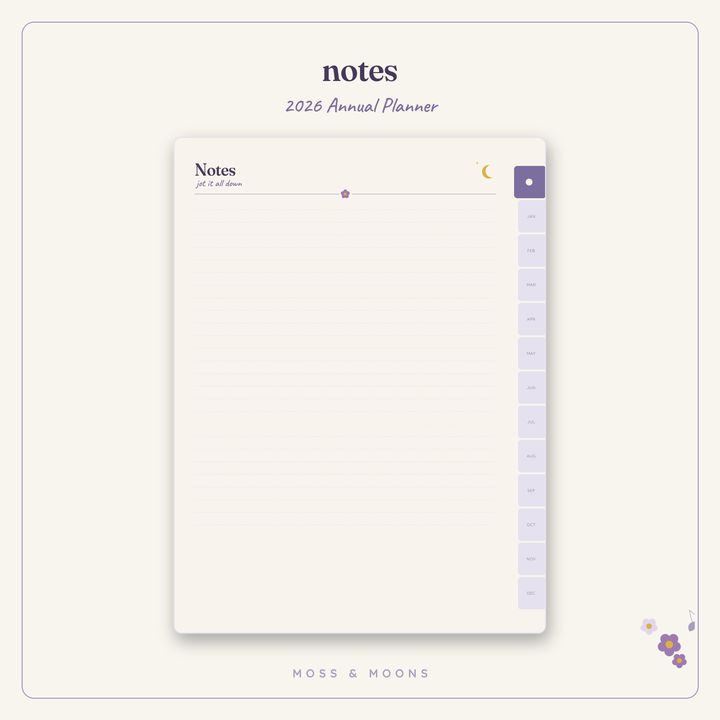 2026 Annual Planner inside pages