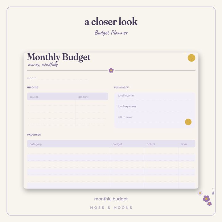Budget Planner detail
