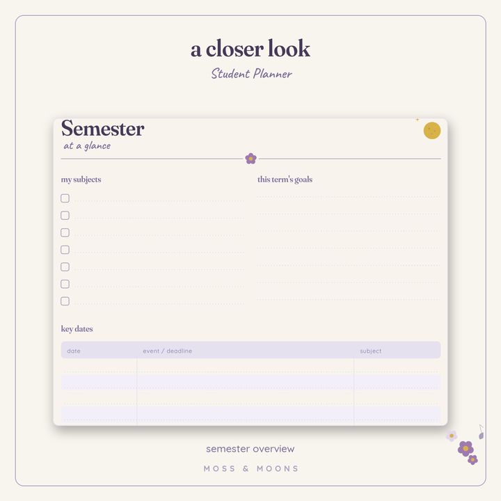 Student Planner detail