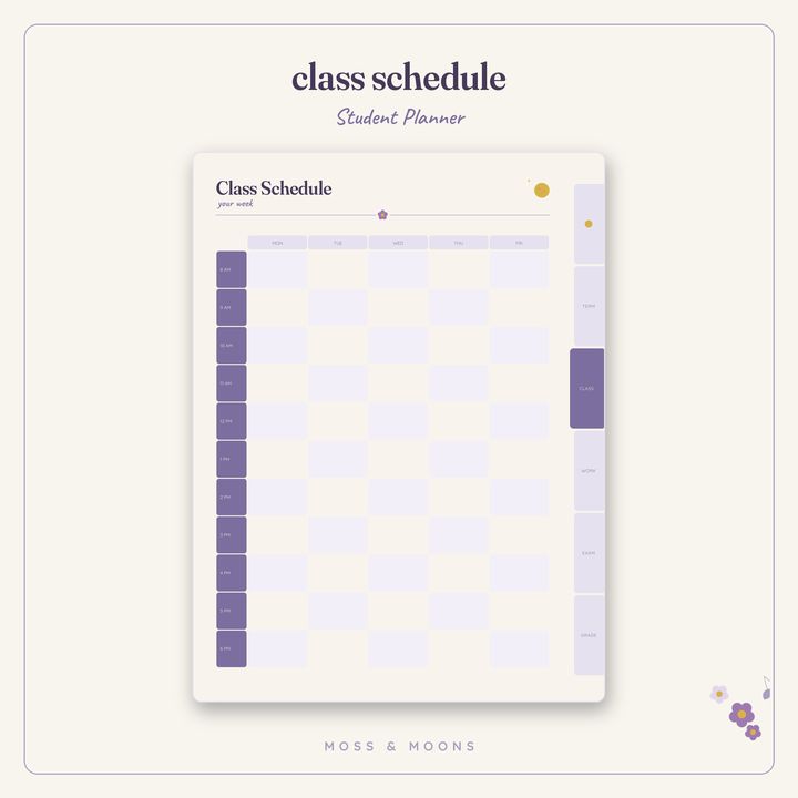 Student Planner inside pages