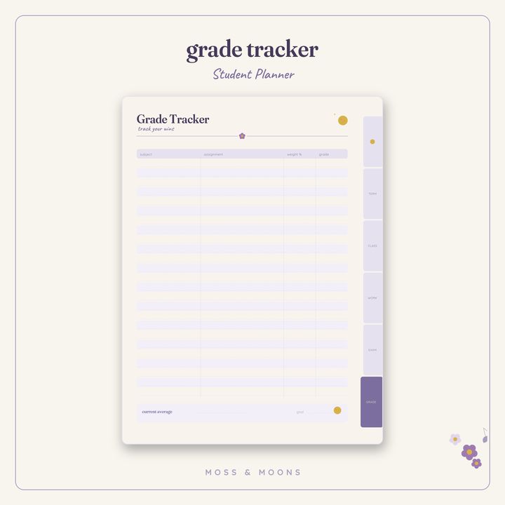 Student Planner inside pages