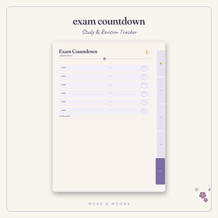 Study & Revision Tracker inside pages
