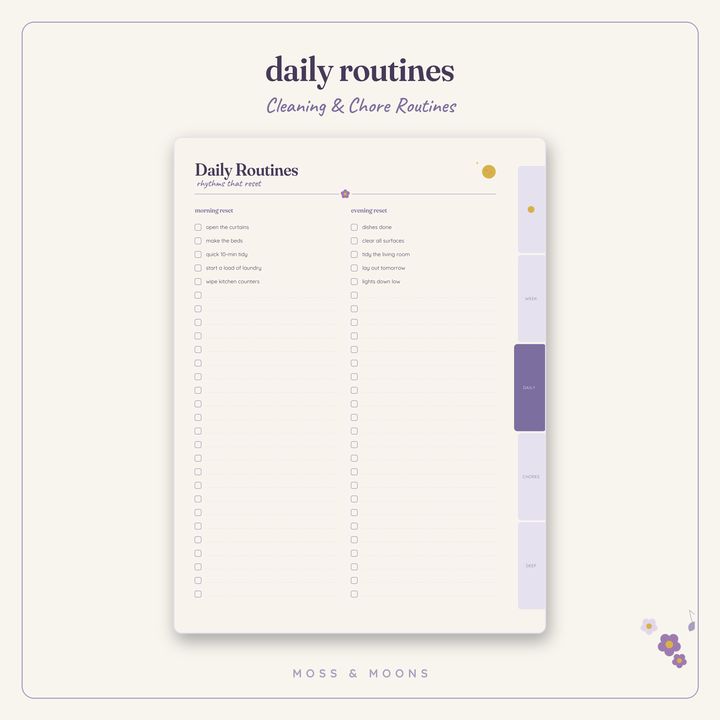 Cleaning & Chores inside pages