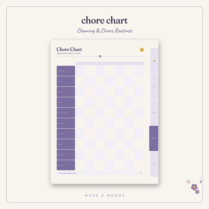 Cleaning & Chores inside pages