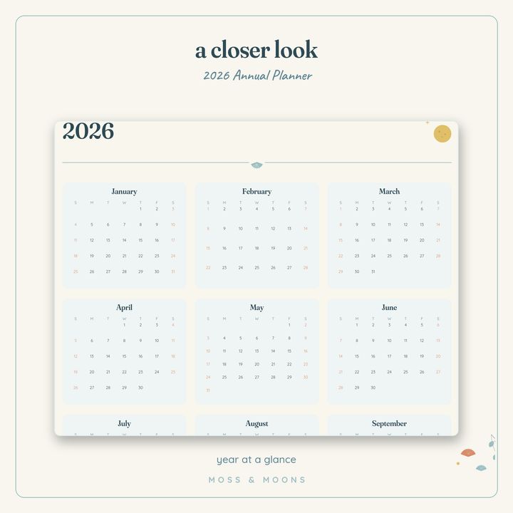 2026 Annual Planner detail