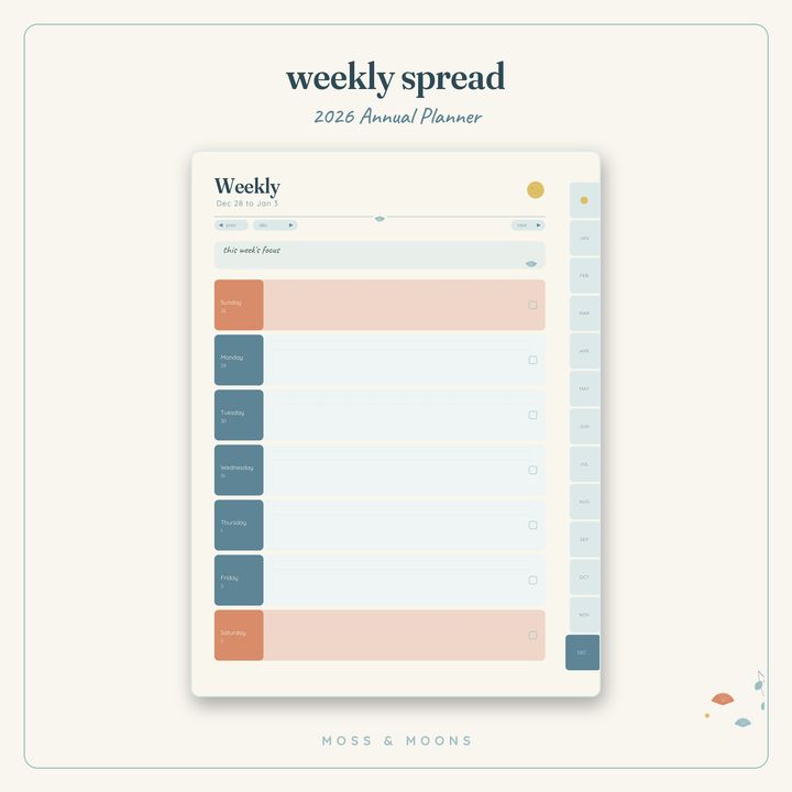 2026 Annual Planner inside pages