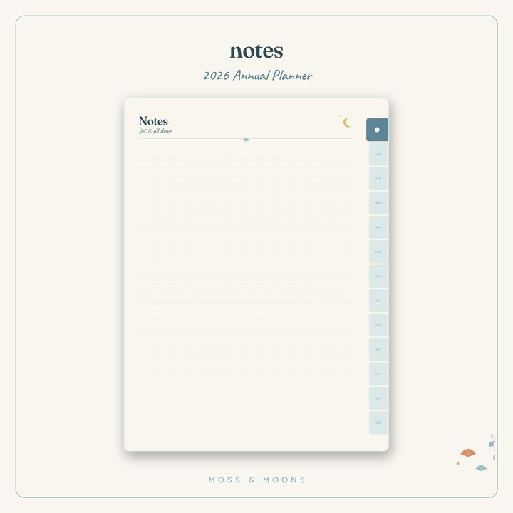 2026 Annual Planner inside pages