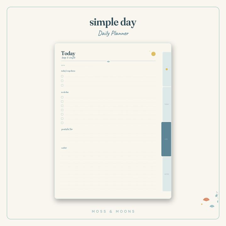Daily Planner inside pages