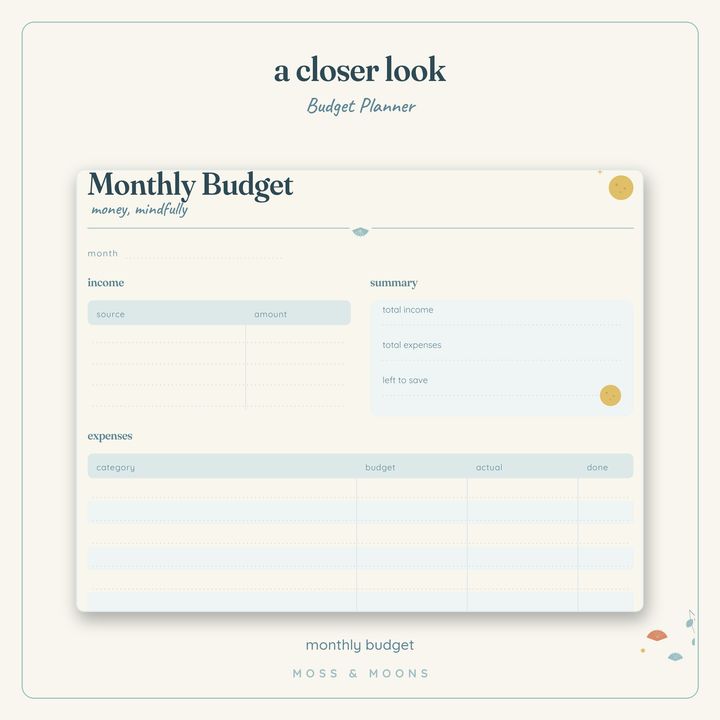 Budget Planner detail