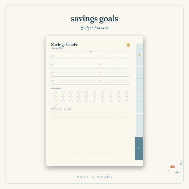 Budget Planner inside pages