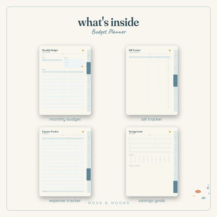 Budget Planner inside pages