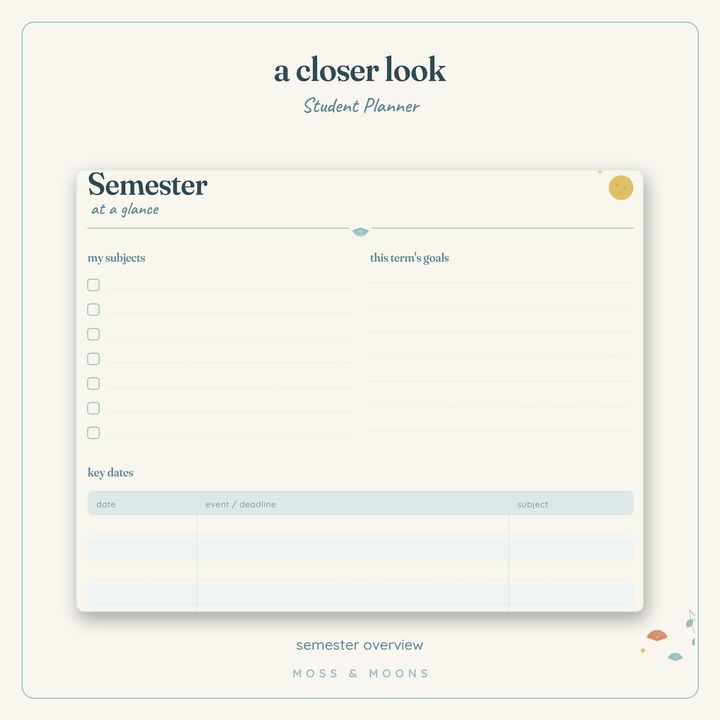 Student Planner detail