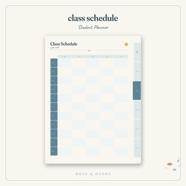Student Planner inside pages