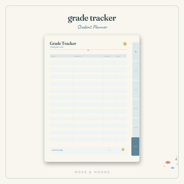 Student Planner inside pages