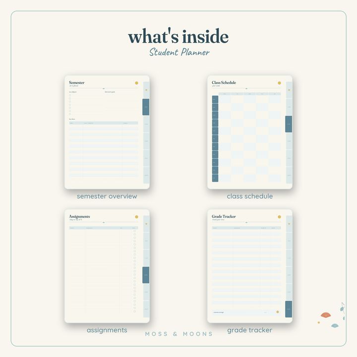 Student Planner inside pages