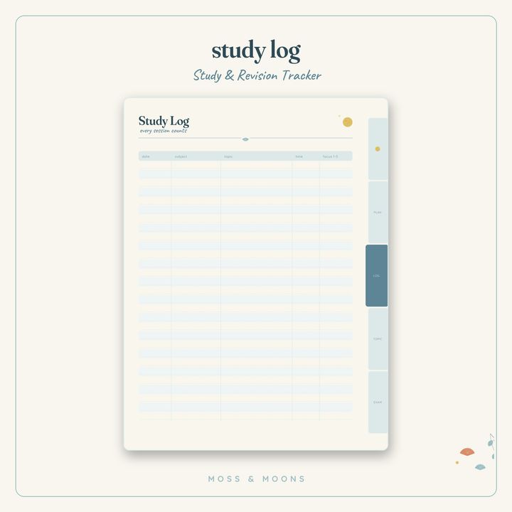 Study & Revision Tracker inside pages