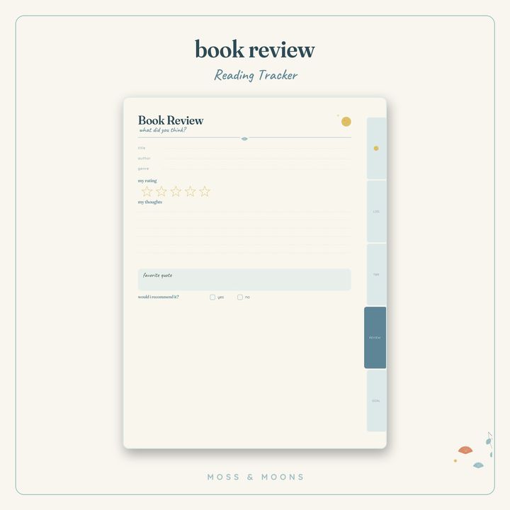 Reading Tracker inside pages