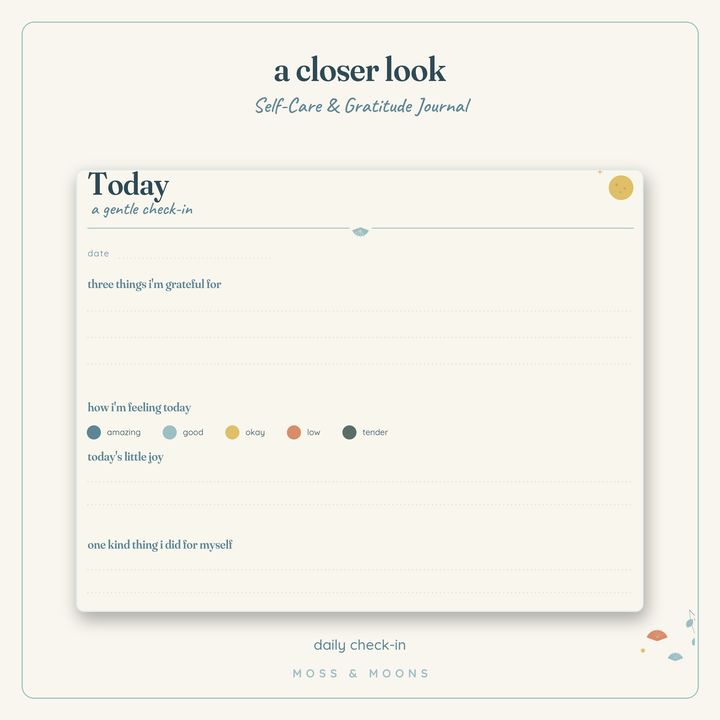 Self-Care Journal detail
