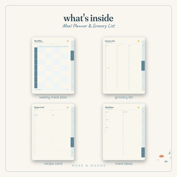 Inside the Meal Planner — Tide & Sea digital planner