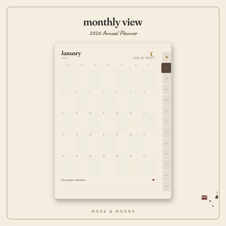 2026 Annual Planner inside pages