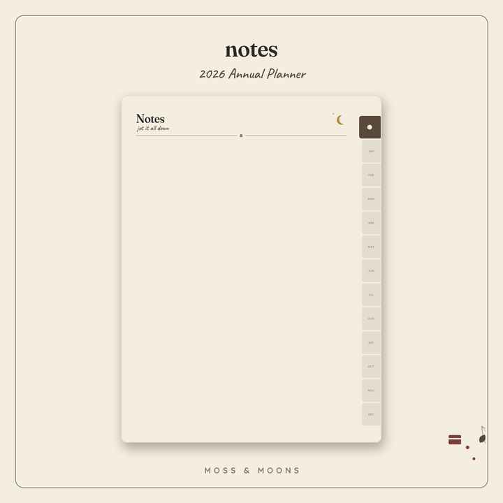 2026 Annual Planner inside pages