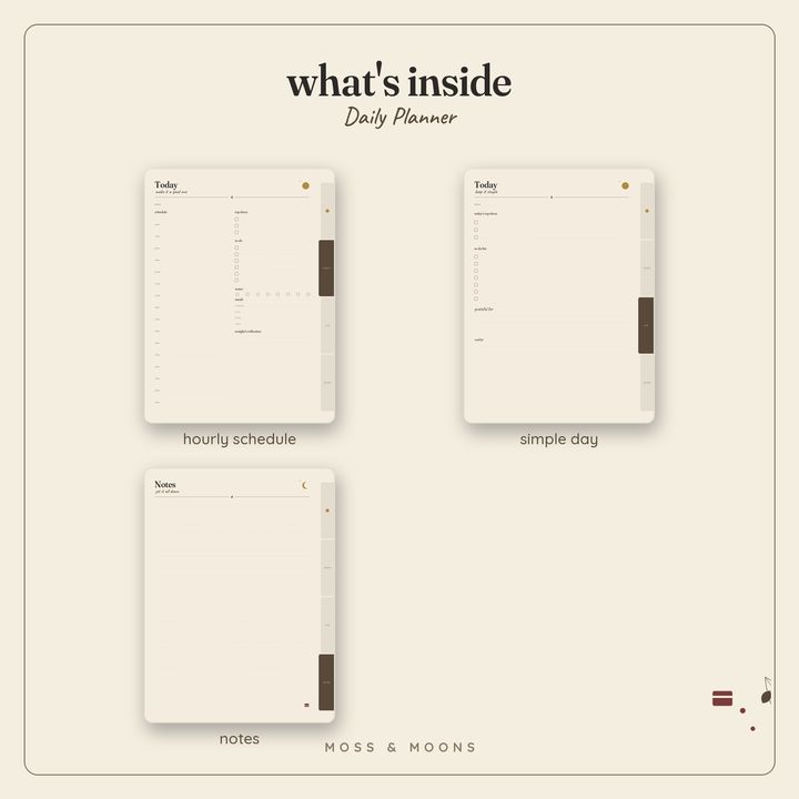 Daily Planner inside pages