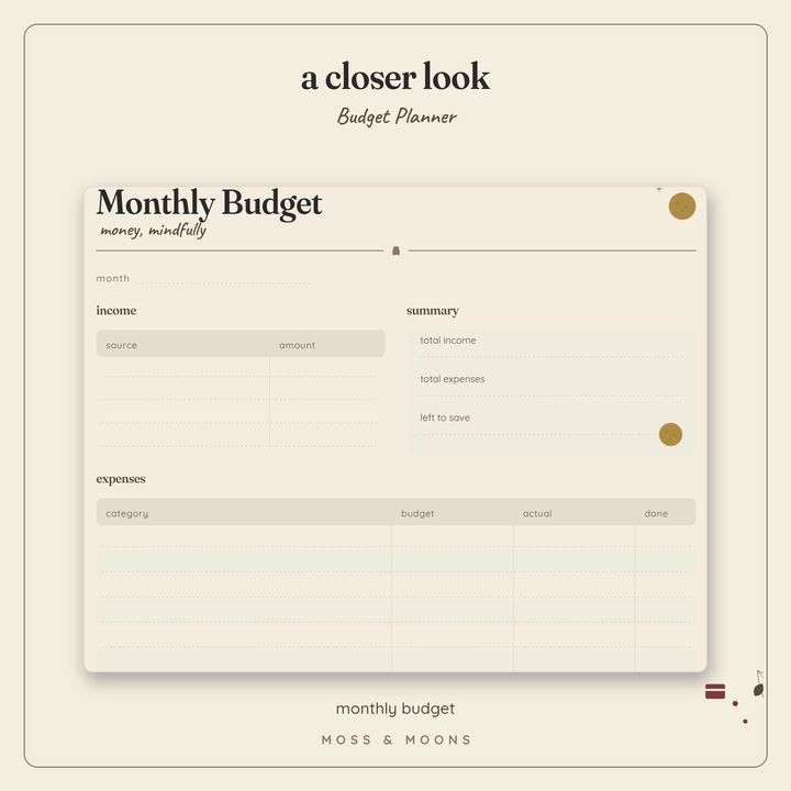 Budget Planner detail