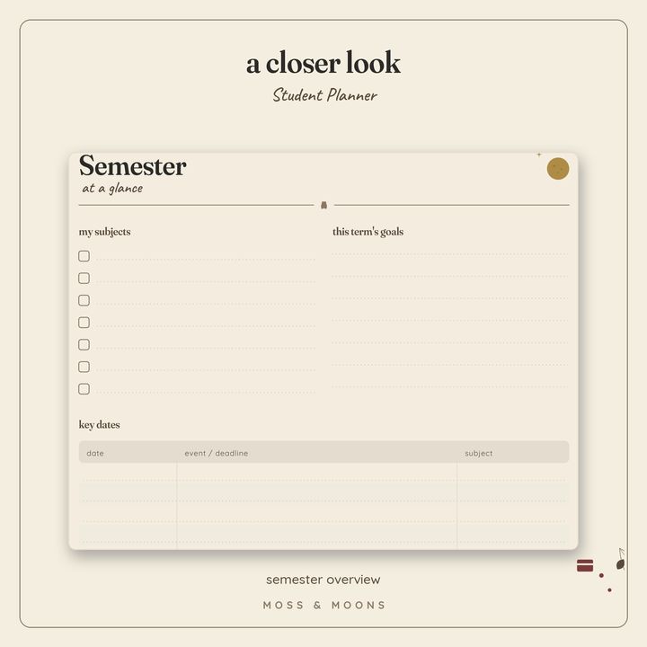 Student Planner detail