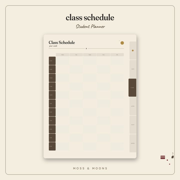 Student Planner inside pages