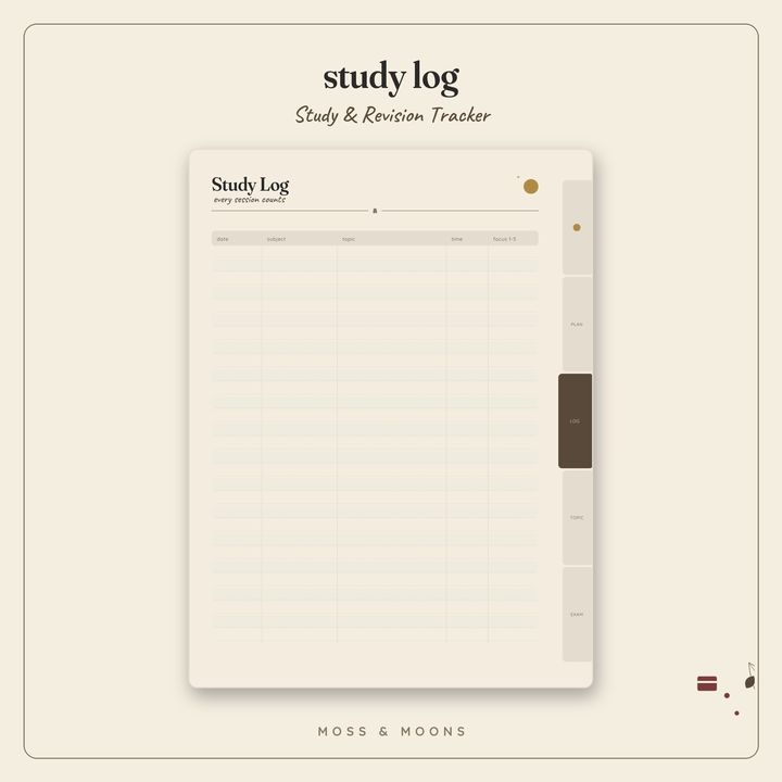 Study & Revision Tracker inside pages
