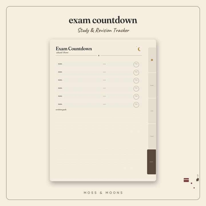 Study & Revision Tracker inside pages