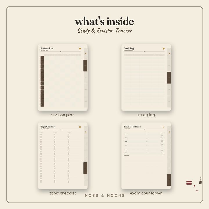 Study & Revision Tracker inside pages