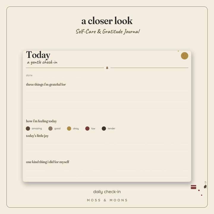 Self-Care Journal detail