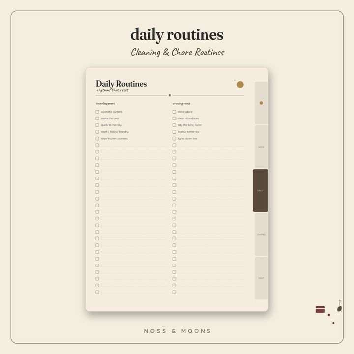 Cleaning & Chores inside pages