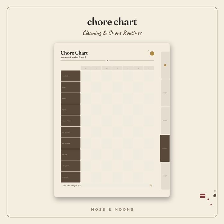 Cleaning & Chores inside pages