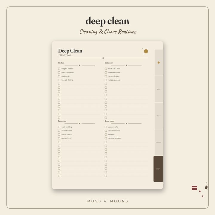 Cleaning & Chores inside pages