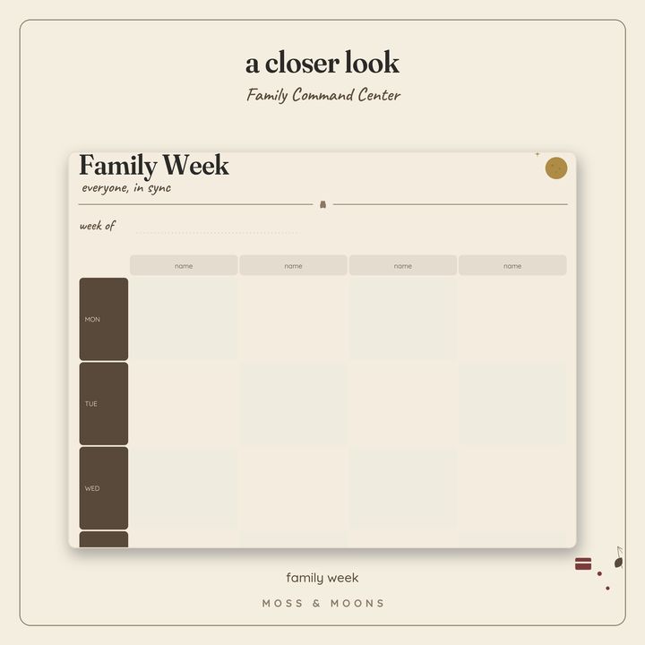 Family Command Center detail