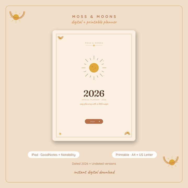 Golden Hour 2026 Annual Planner