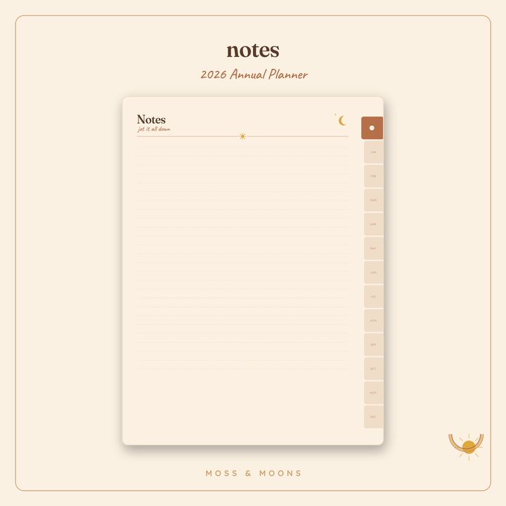 2026 Annual Planner inside pages