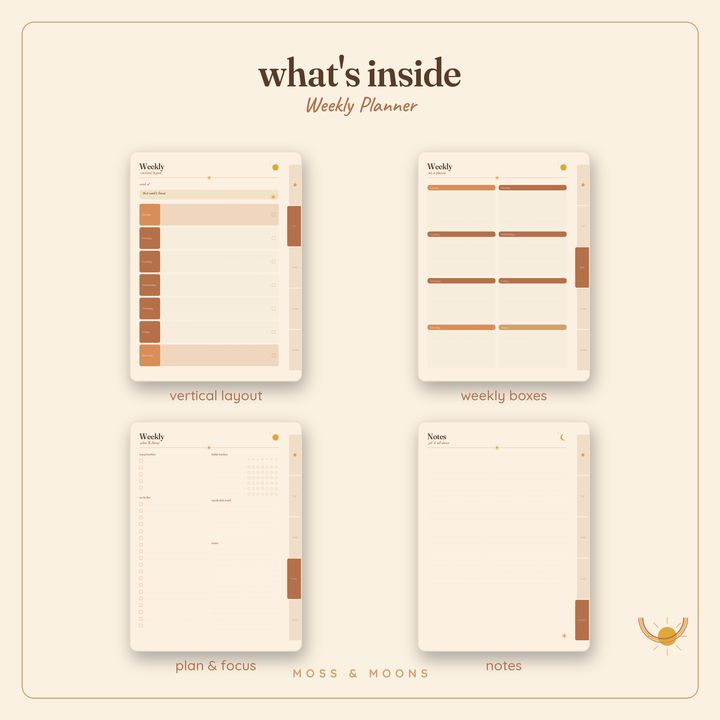 Weekly Planner inside pages