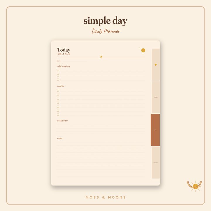 Daily Planner inside pages
