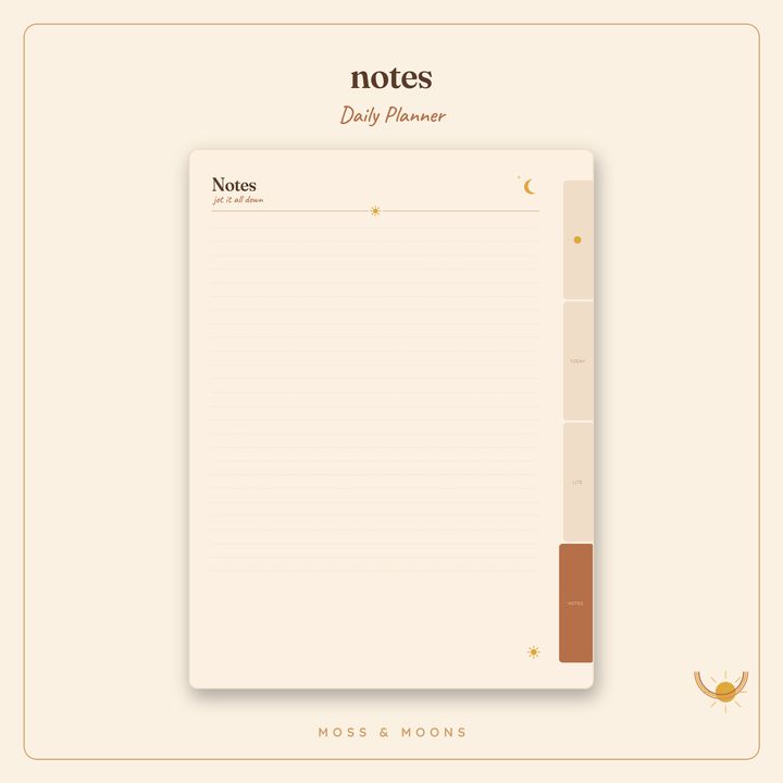 Daily Planner inside pages