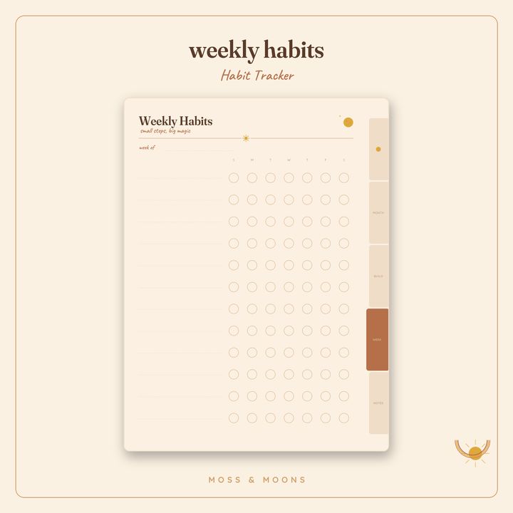 Habit Tracker inside pages