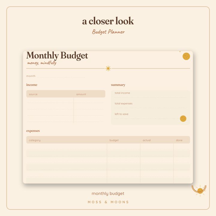 Budget Planner detail