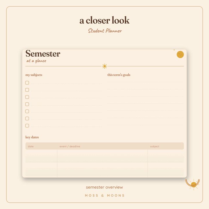 Student Planner detail