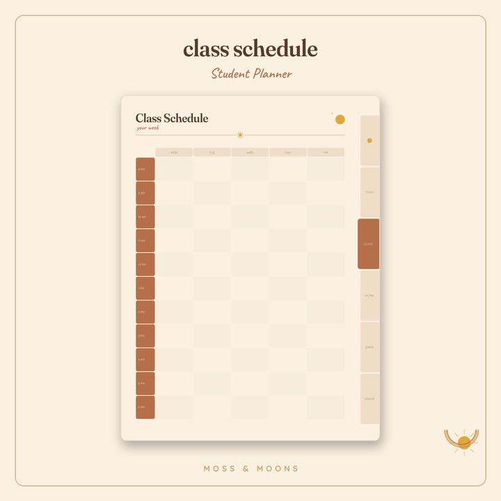 Student Planner inside pages